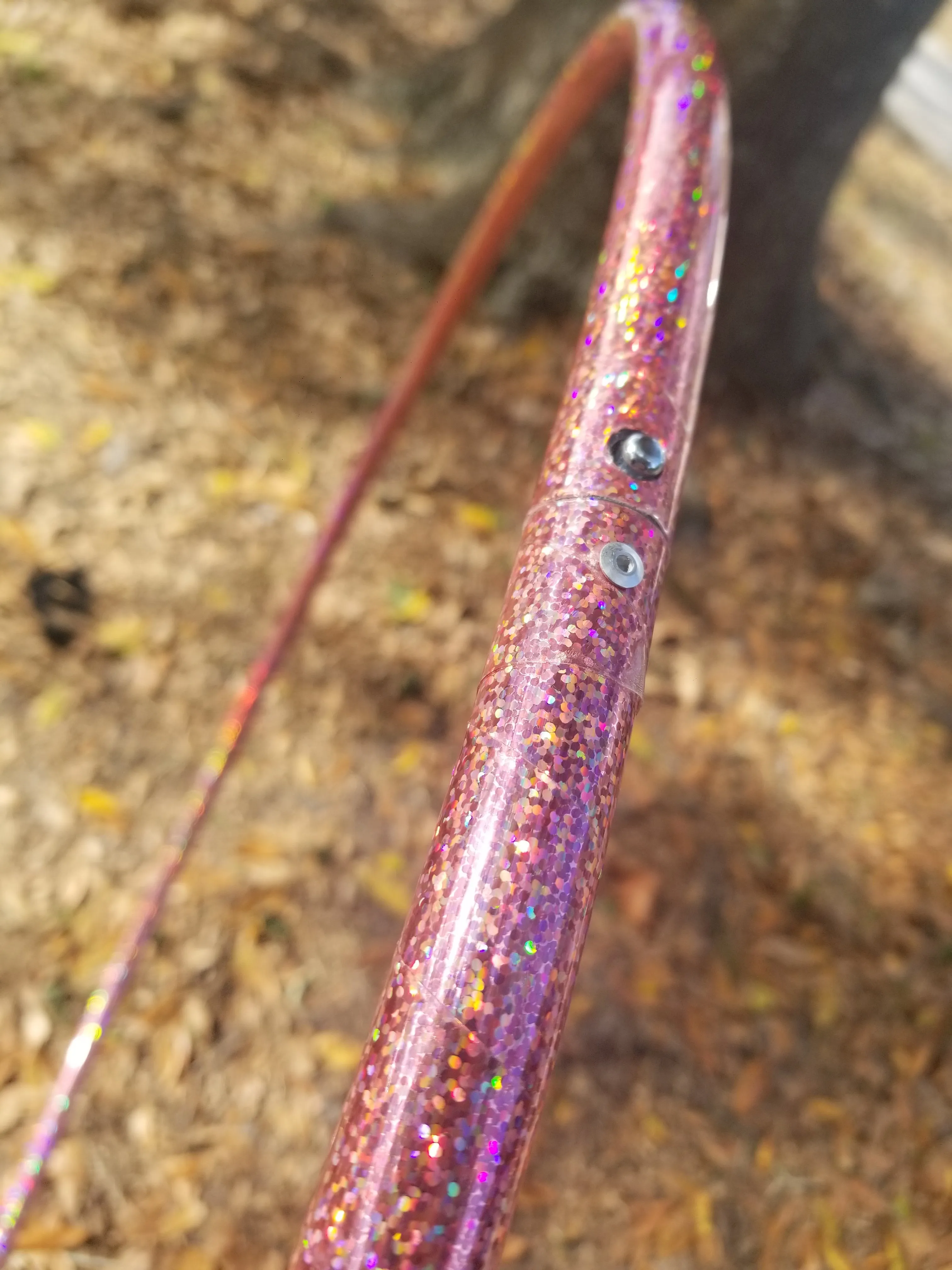 Rose Quartz Glitter Taped Hula Hoop