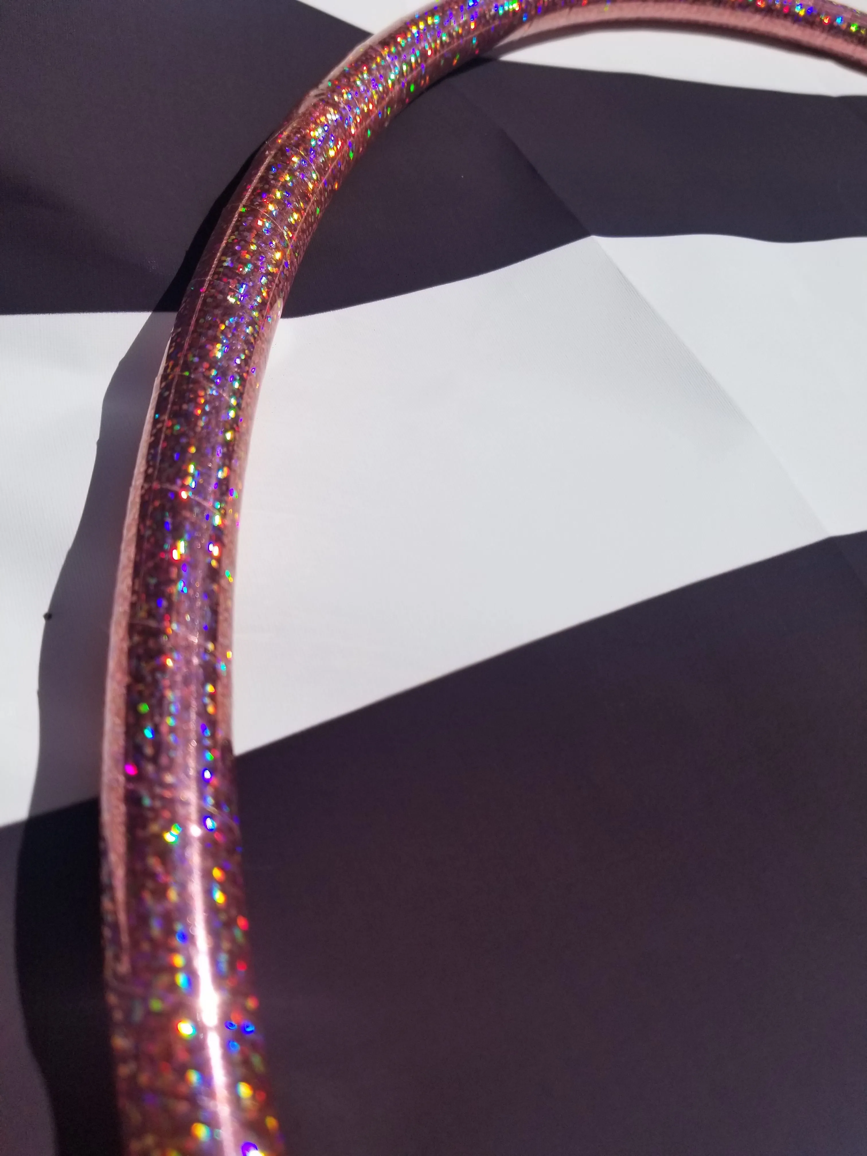 Rose Quartz Glitter Taped Hula Hoop