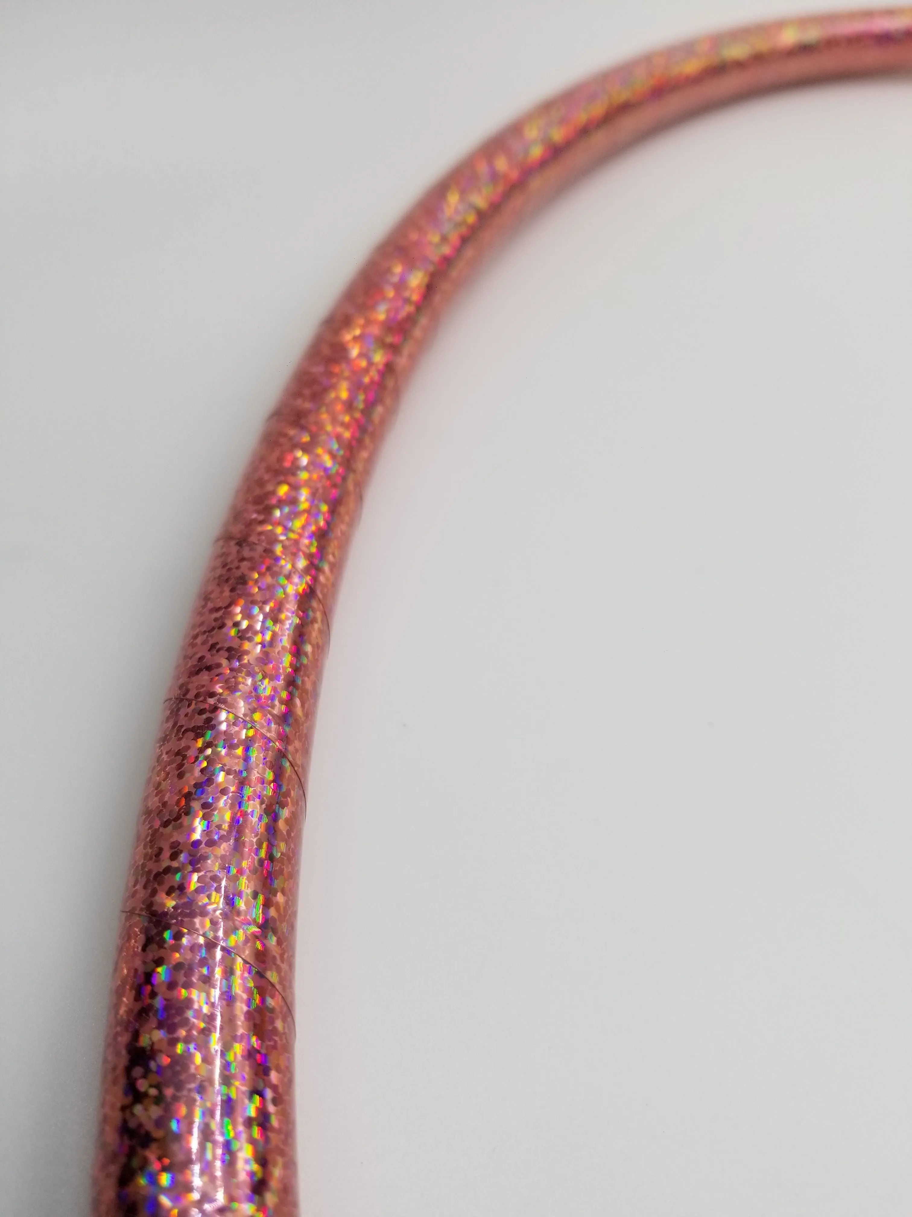 Rose Quartz Glitter Taped Hula Hoop