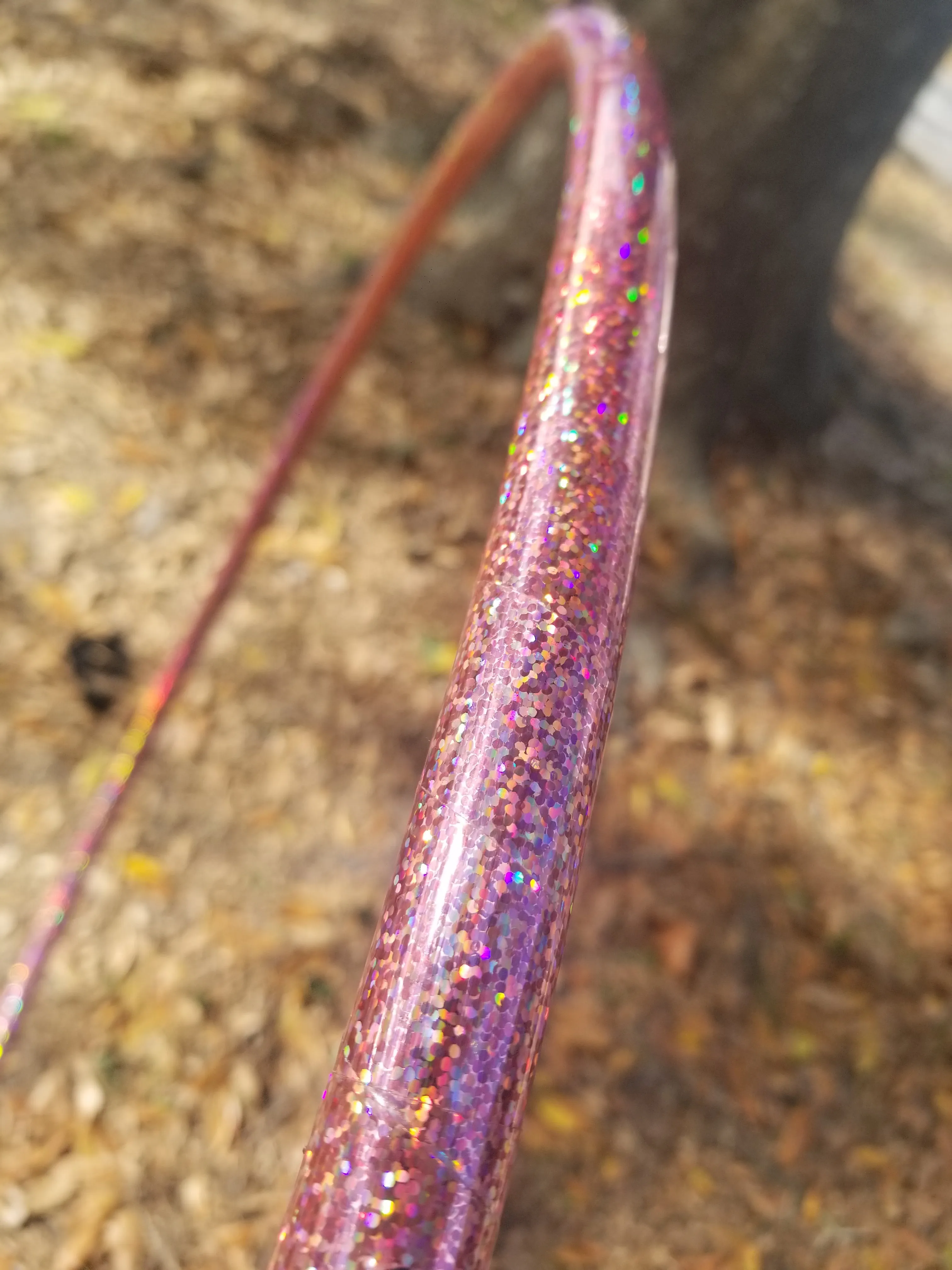 Rose Quartz Glitter Taped Hula Hoop