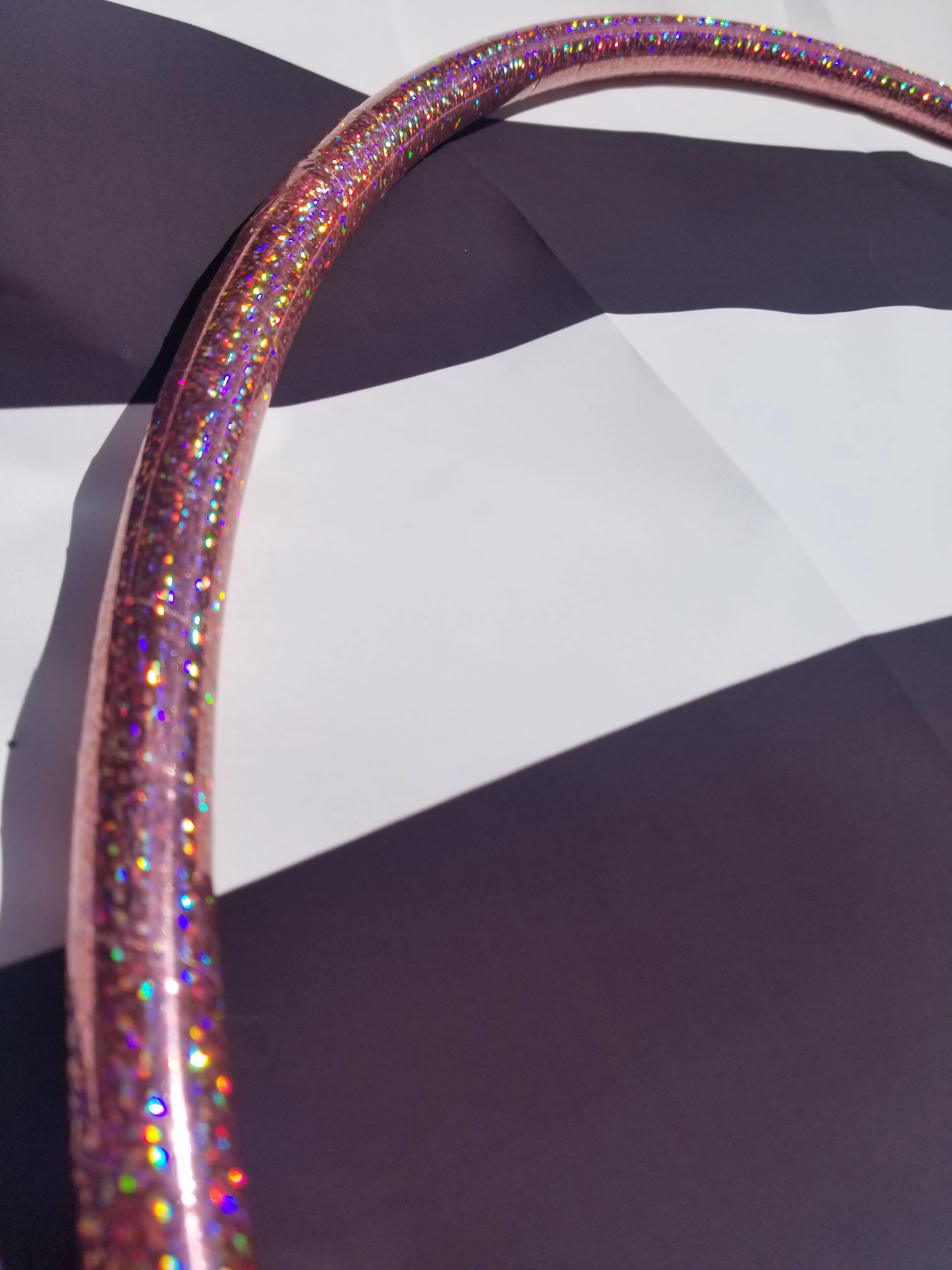 Rose Quartz Glitter Taped Hula Hoop