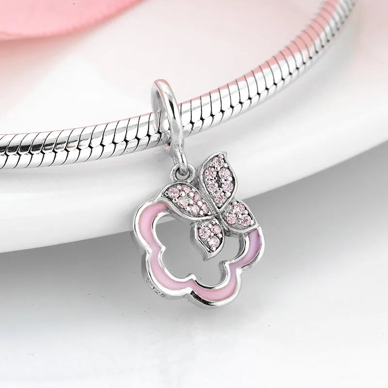 Silver Ribbon Charms Jewelry For Women