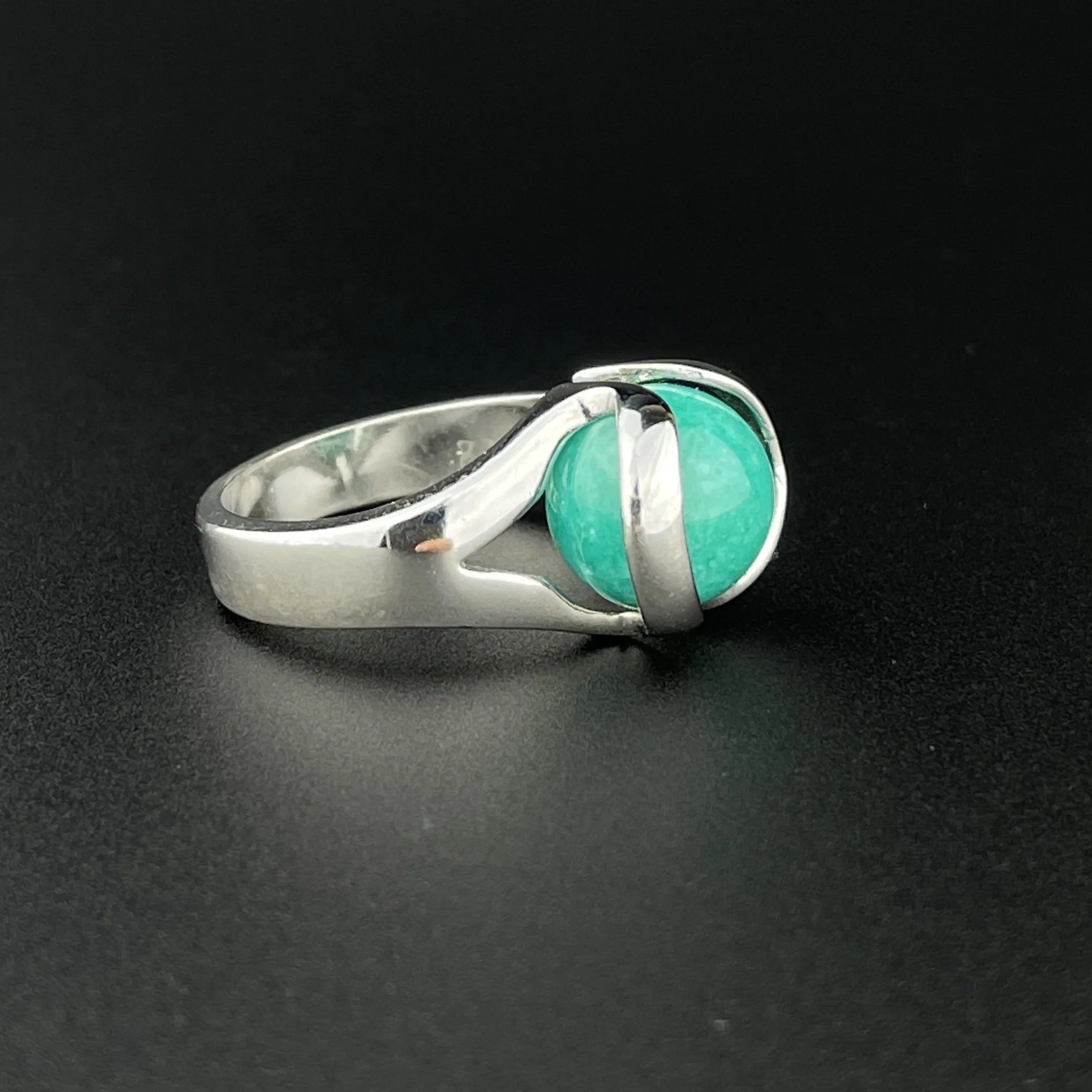 Vintage Sterling Silver Multi Stone Interchangeable Statement Ring Boxed, Sz 7