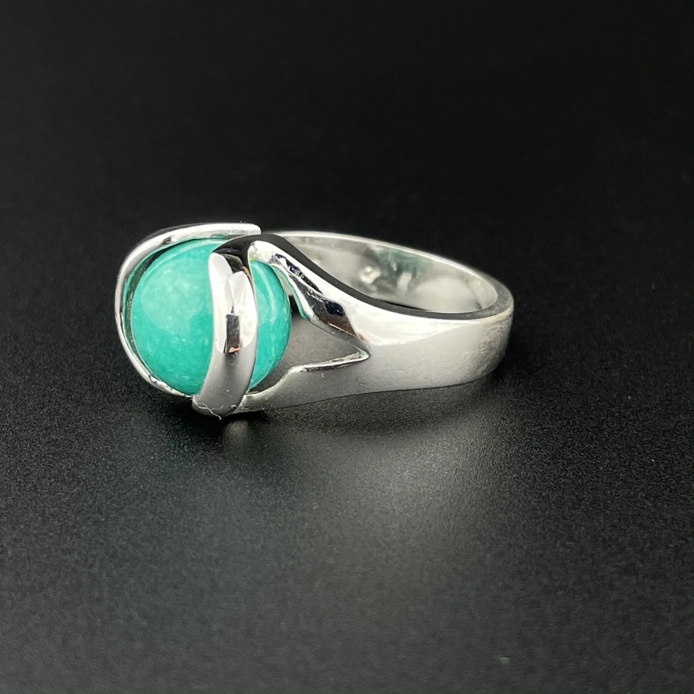 Vintage Sterling Silver Multi Stone Interchangeable Statement Ring Boxed, Sz 7