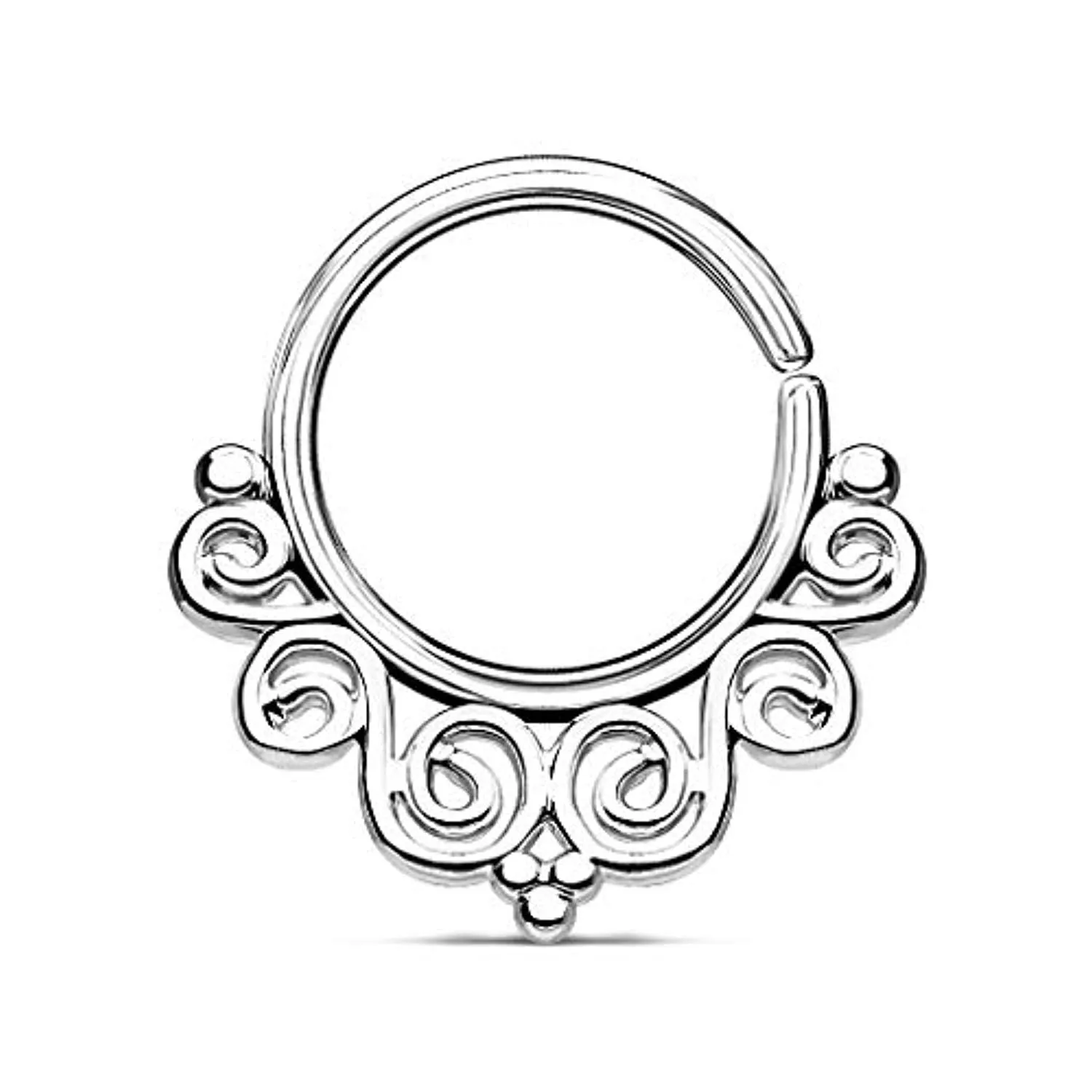 WildKlass Vintage Filigree Bendable Nose Septum and Ear Cartilage Hoops